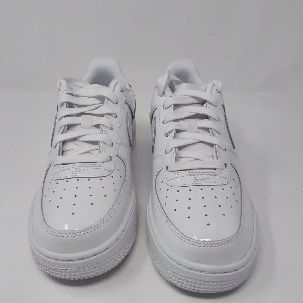 Nike Air Force 1 Low BG Triple White Patent Leather Kid's 4Y Women's 5.5